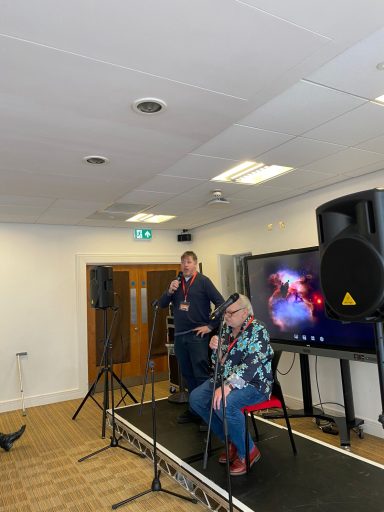 Allan Lear and Tony performing at Bridlington Comic Con, September 2024